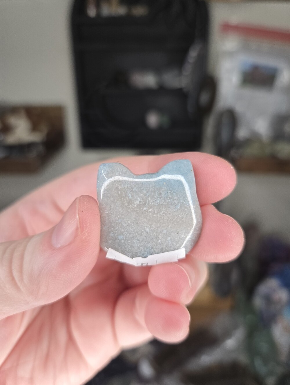 Mini Trollite Cat Head Carving C